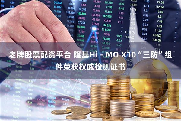 老牌股票配资平台 隆基Hi－MO X10“三防”组件荣获权威检测证书