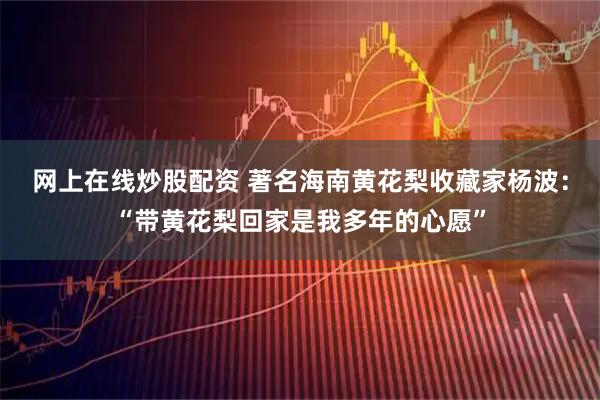 网上在线炒股配资 著名海南黄花梨收藏家杨波：“带黄花梨回家是我多年的心愿”